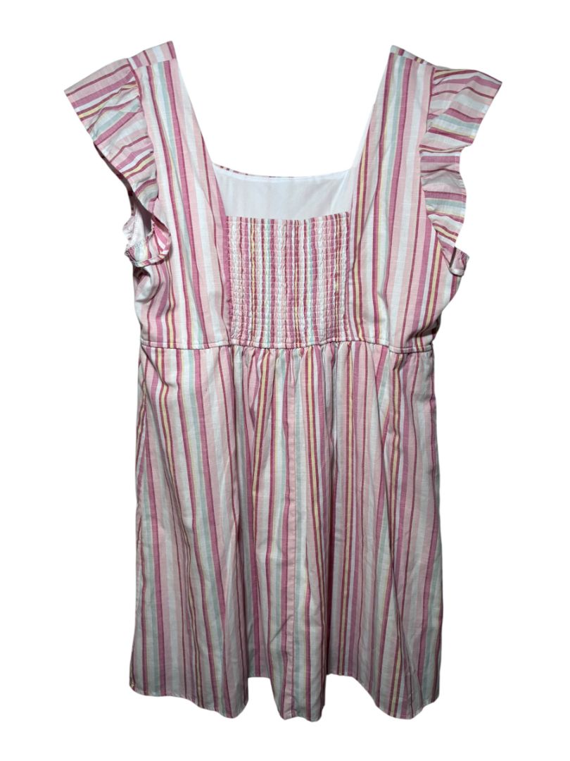 True Craft Women's Striped Square Neck Dress, Womens 3X-Large