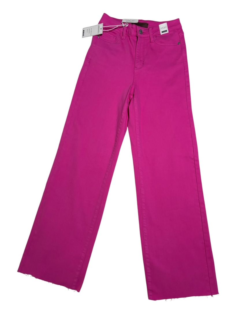 Women's High Rise Hot Pink Dyed 90's Straight Jeans; Size 1|25