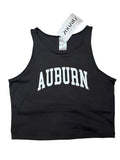 zoozatz Auburn Cropped Tank Top, Large