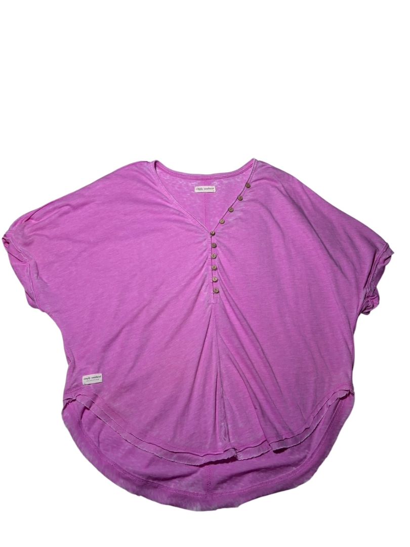 Simply Southern Women's Button-Front Dolman Sleeve Tee, Women's Medium